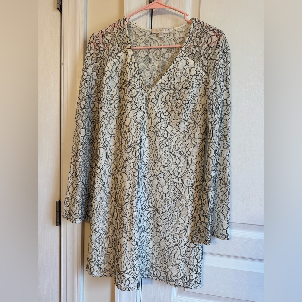 Lace long sleeve dress